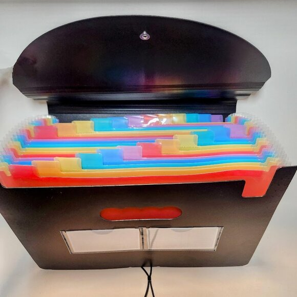 NEW 24 Pockets Expanding File Folder with Blank Labels Accordion File Organizer - Picture 3 of 14